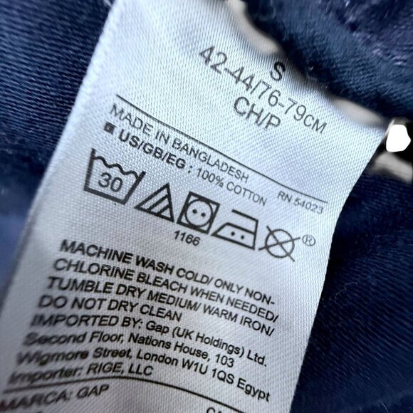 GAP Mens Utility Jacket Size Small Navy Blue Cotton Full Zip Casual Barn Coat - Picture 7 of 7